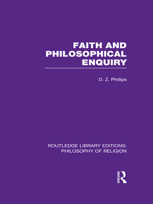 cover image of Faith and Philosophical Enquiry